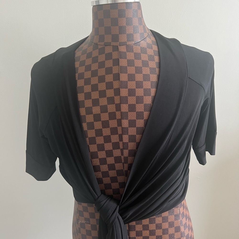 Calvin Klein Elegant Black Wrap Top size p small